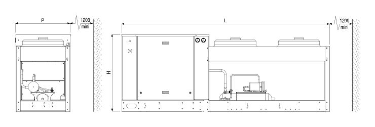 BRI MONOHV P400A (B) dimension drawing