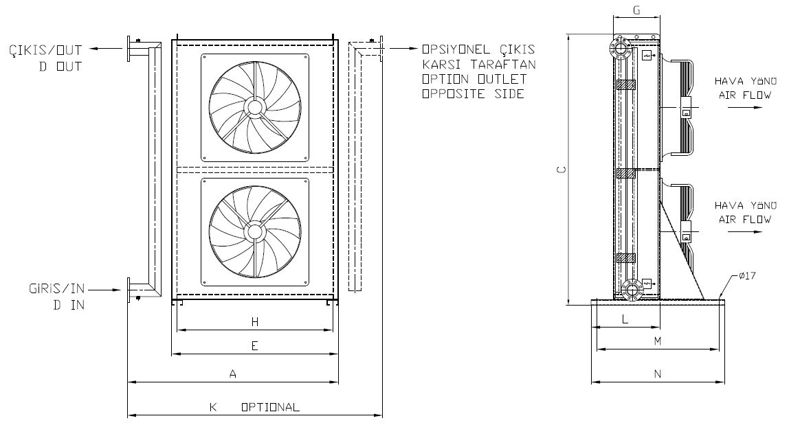 BC/BD-2X150BB1-B03 dimension drawing