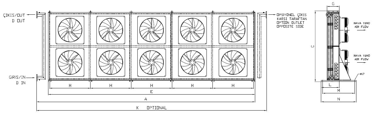 BC/BD-2X550BB5-B03 dimension drawing