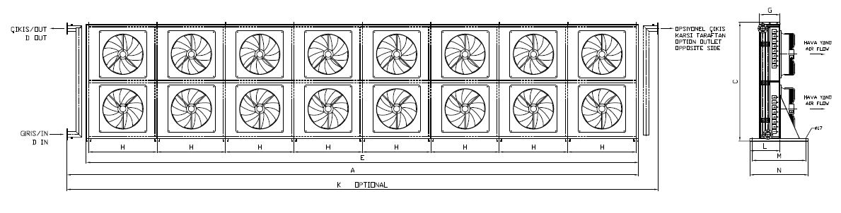 BC/BD-2X880EC5-B01 dimension drawing