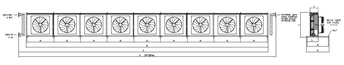 BC/BD-980AB1-B01 dimension drawing