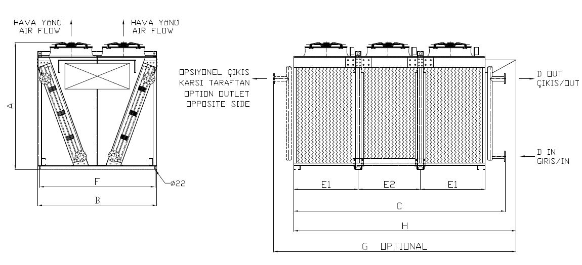 BE-2X380AC5-B01T dimension drawing