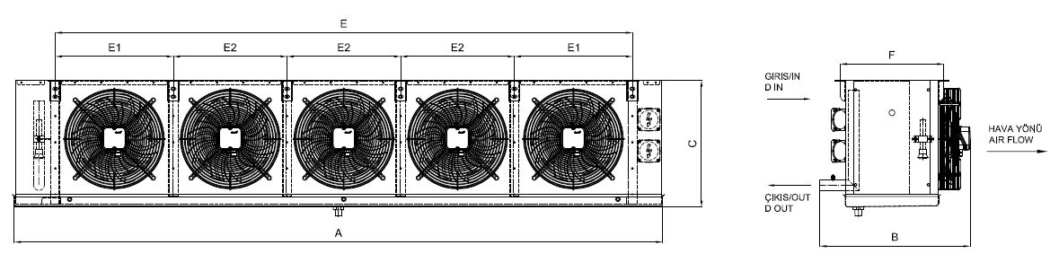 EA-535AE4-C01 dimension drawing