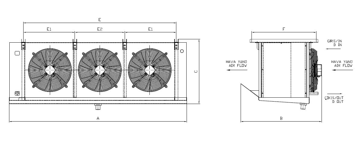 EA-DA-350BE7-C21 dimension drawing