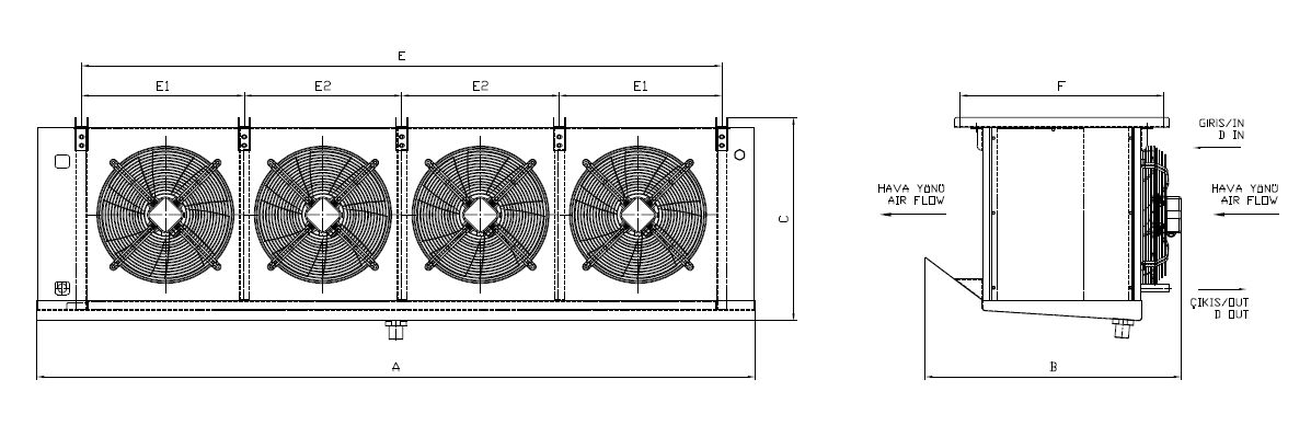 EA-DA-445AE7-C23 dimension drawing