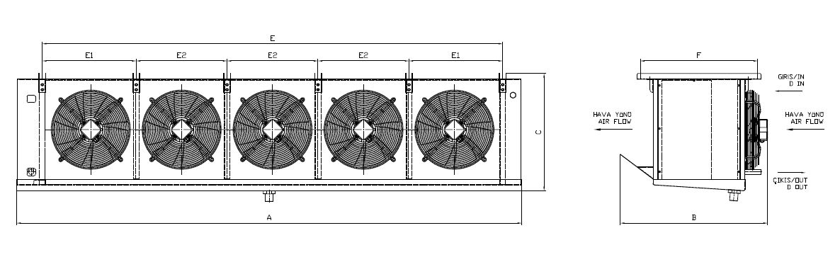 EA-DA-545AE7-C23 dimension drawing