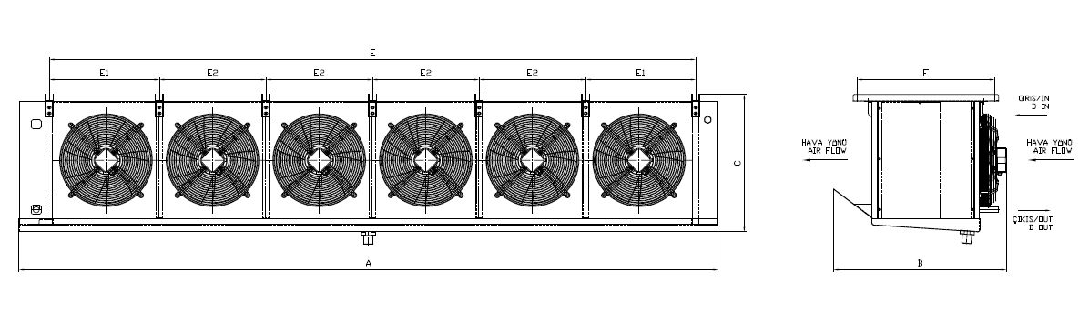EA-DA-635BE7-C21 dimension drawing