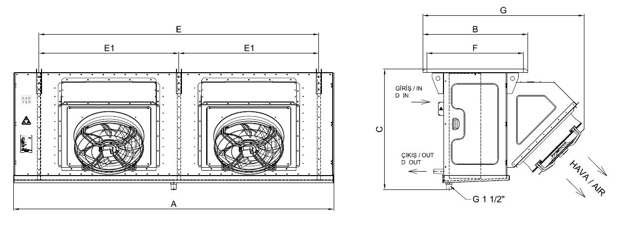 EA-DI-263GI7-A13 dimension drawing