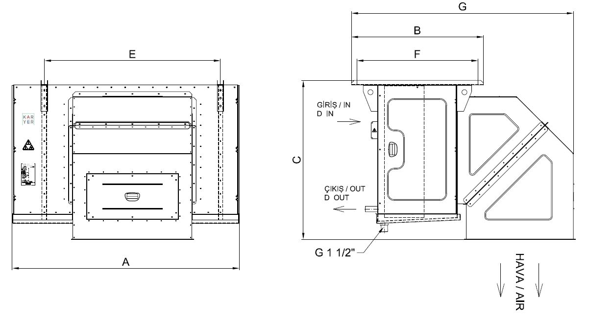 EA-DV-163GI4-A13 dimension drawing