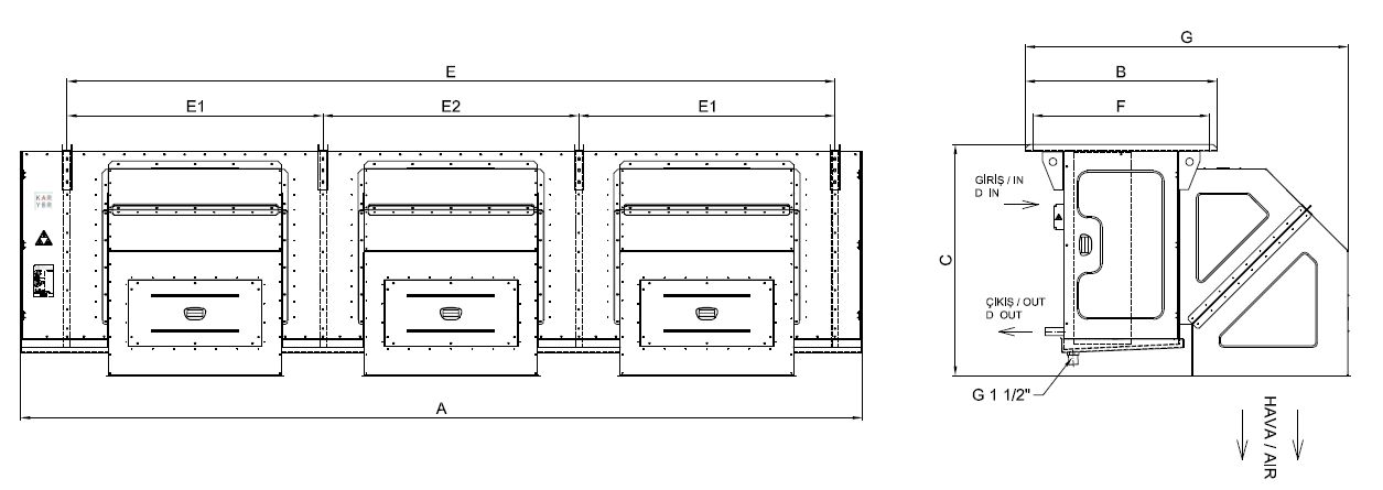 EA-DV-363GC4-A13 dimension drawing