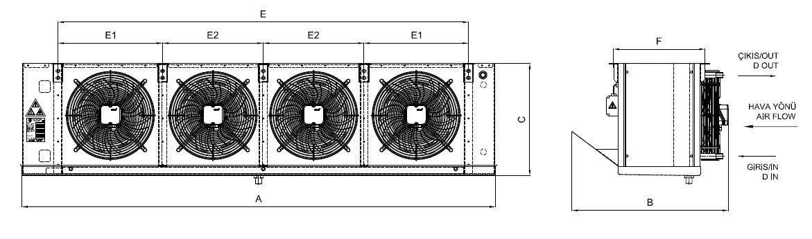 EA-GA-450AE7-A21 dimension drawing