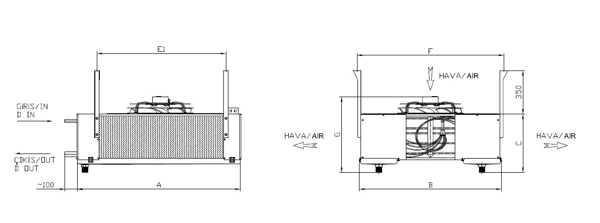 ED-DP-140AE4-B22 dimension drawing
