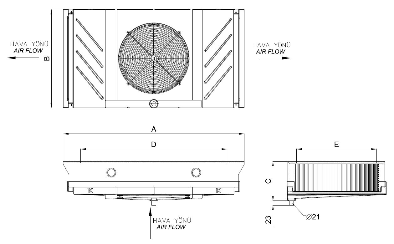 ED-P-B-125AB4-C24 dimension drawing