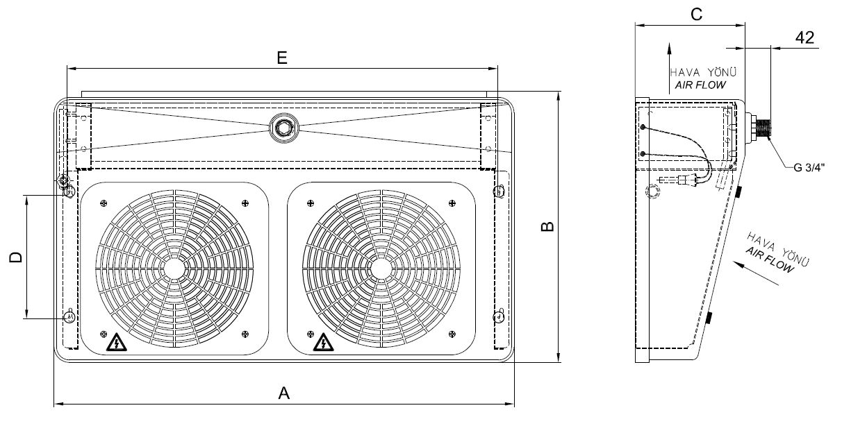 EG-P-223BB4-C21 dimension drawing