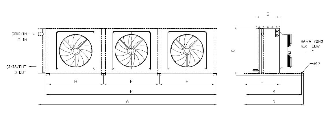 KA/KB-350BB1-B02 dimension drawing