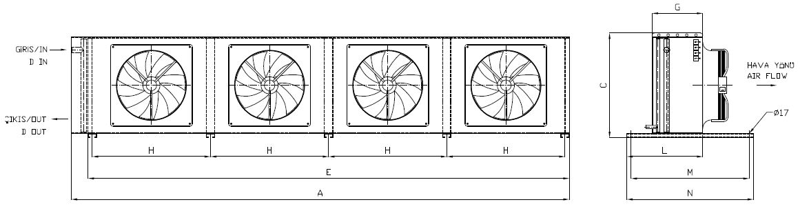 KA/KB-450AB1-B02 dimension drawing