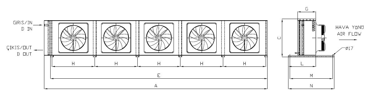 KA/KB-550AB5-B03 dimension drawing