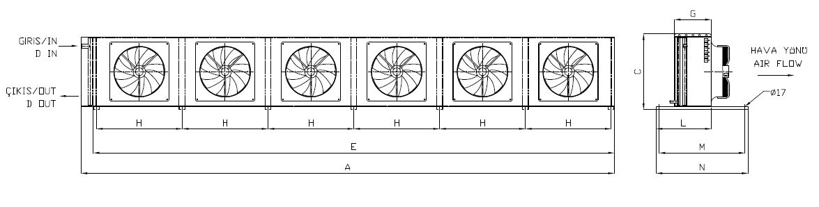 KA/KB-663BB5-B01 dimension drawing