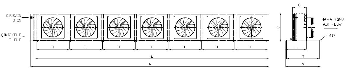 KA/KB-780AB1-B03 dimension drawing
