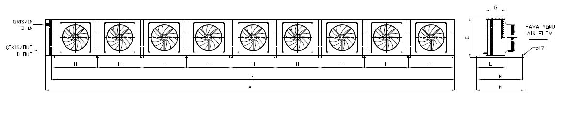 KA/KB-980AC5-B01 dimension drawing
