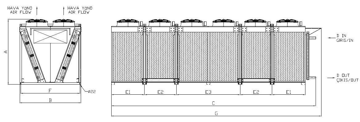 KC-2x680EB5-B01C dimension drawing