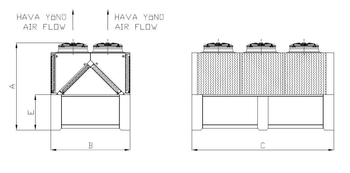 KC-WF-2x380BB5-B01C dimension drawing