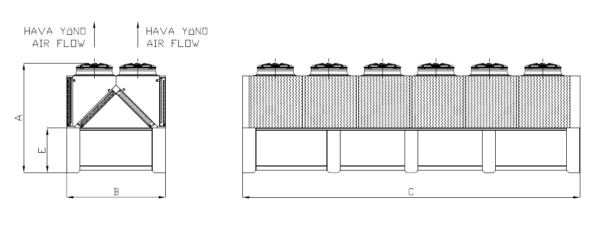 KC-WF-2x680AB5-B01C dimension drawing