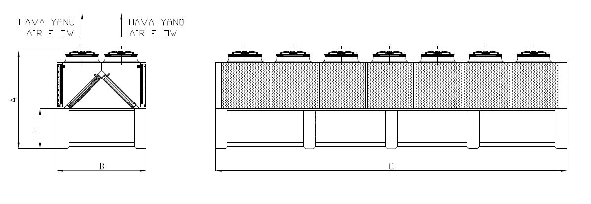 KC-WF-2x780AB1-B01C dimension drawing