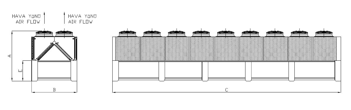 KC-WF-2x980AA1-B01C dimension drawing