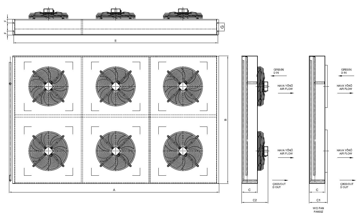 KT-2x330FB1-B01 dimension drawing